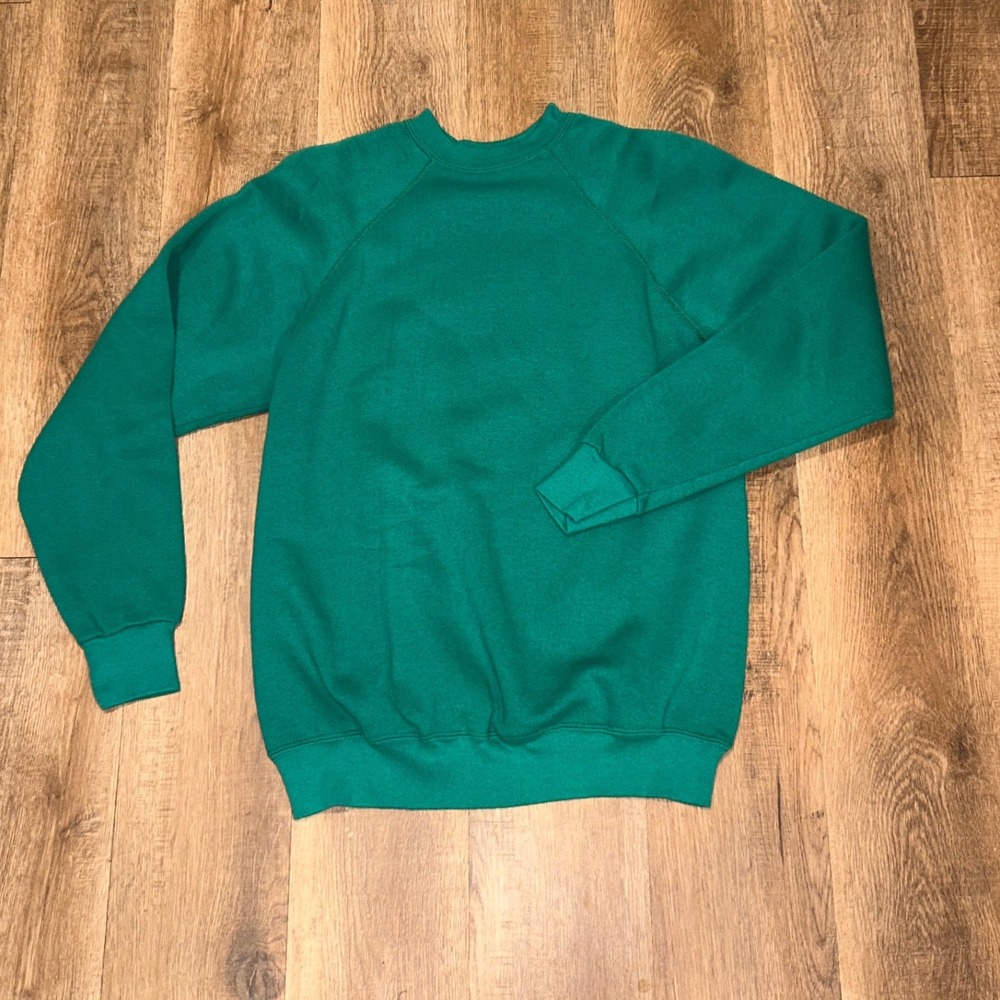 Vintage Tultex Sweats Appeal Green Blank Sweatshirt Made in USA Mens Large